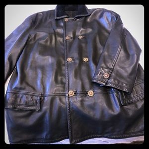 Vintage Gianni Versace Leather Coat!